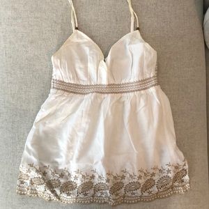 Adorable white summer tank top